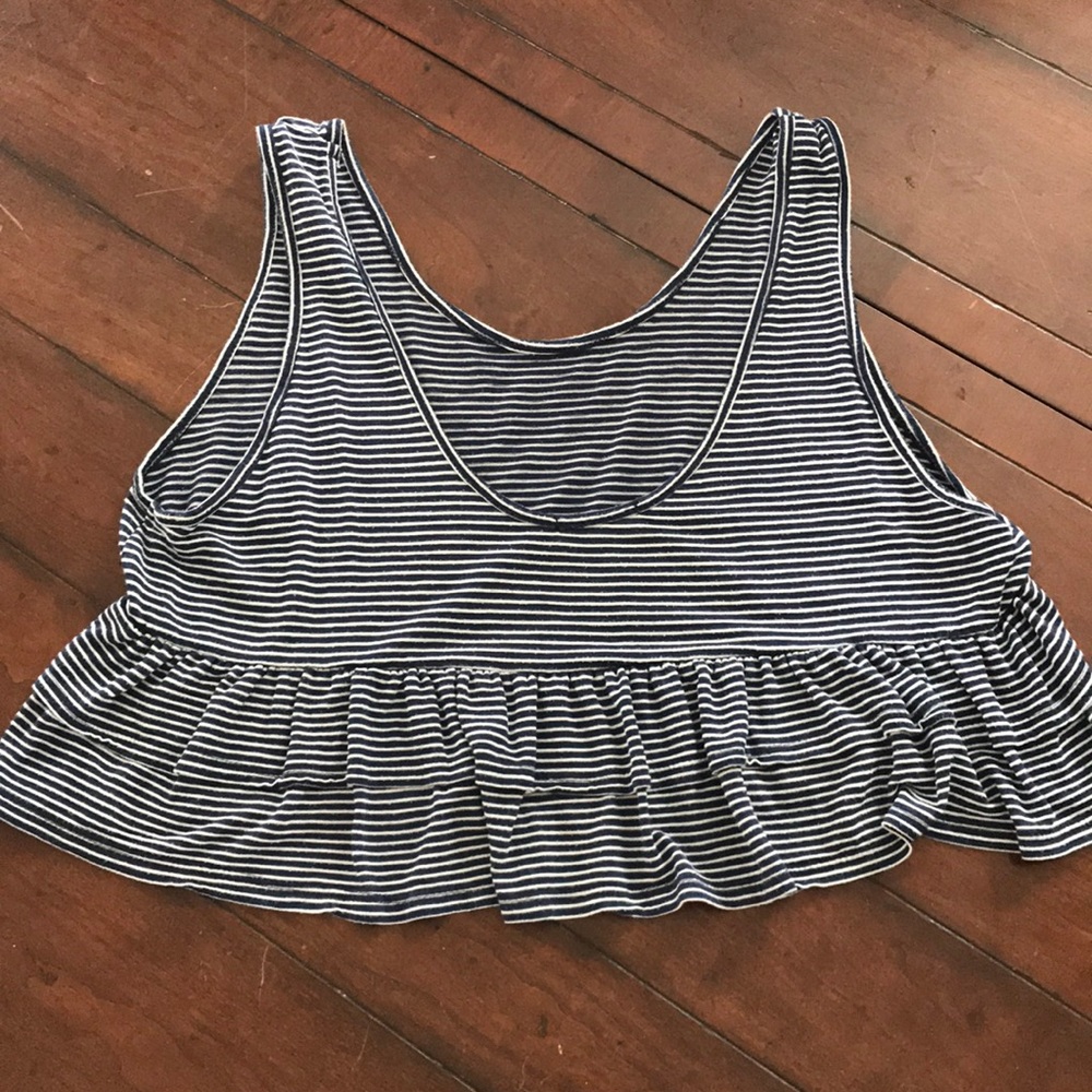 Blue striped tank top!! - Picture 2 of 2